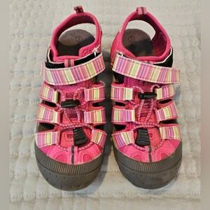 Kids Pink Striped Sandals